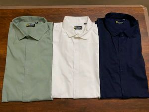 Plain Cotton Shirts Combo - Pack Of 3