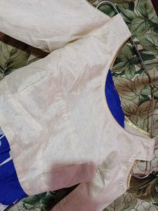 Stunning Blue &amp; White Embroidered Lehenga Choli