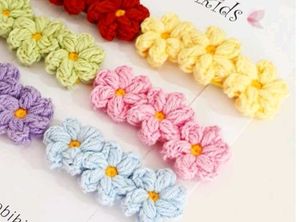 Crochet Flower Hair Clips Set Of 2