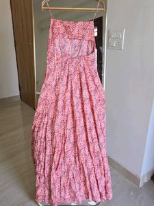 ZARA Floral Beach Open Back Dress
