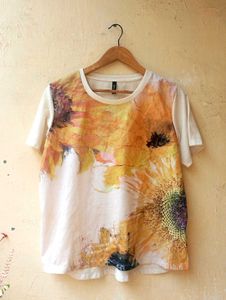 Sunflower Printed Imported T-Shirt Top (Women)