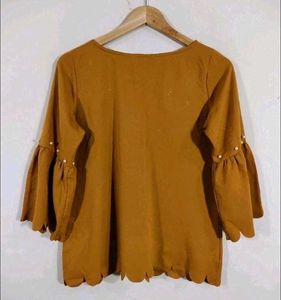 Mustard Pearl Top