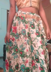 Floral Skirt and Top Set