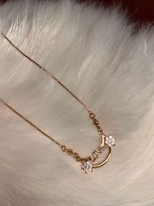 American Diamond Gold Plated Love Pendant