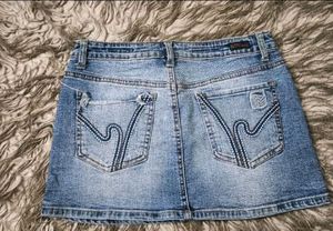 Y2k Blue Mini Denim Skirt