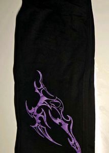 Harem Black Graphic Print Sweatpants