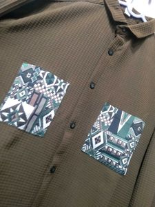 Unique Pattern Pocket Shirt