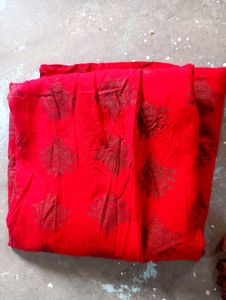 Red Printed Ethnic Skirt