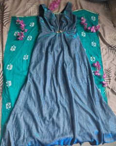 Sparkly Blue Maxi Dress