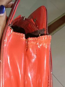 red and black hand bag combo