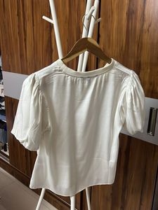 White Puff Sleeve Top