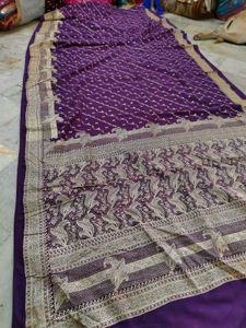 Amazing 🤩 Purple Saree 🔥