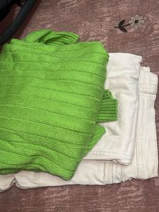 Men pullover sweater  And jeans