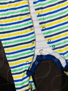 Cute Striped Baby Romper