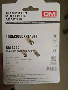 16 Amp 3 Pin Multi Plug Adapter