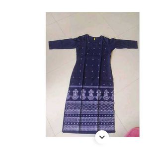 Navy Blue Printed Kurti