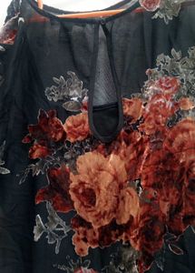 Floral Velvet Mini Dress