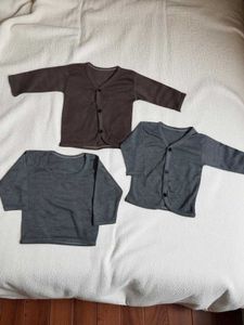 [Unisex] 3 Kids Toddler Thermal Winter Wear Tops