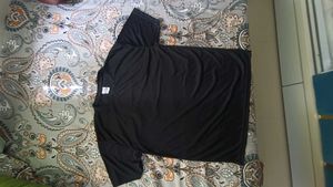 &#34;Sleek Black Nylon T-Shirt - Comfortable, Durable