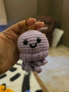 Crochet Jellyfish Keychain
