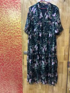 Floral Chiffon Midi Dress