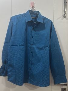 Blue Checkered Long Sleeve Shirt
