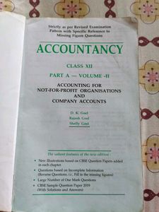 D.K. Goel Accountancy Class 12 – Volume II (NPO)