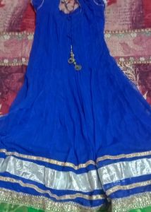 Blue Party Wear Anarkali Suit
