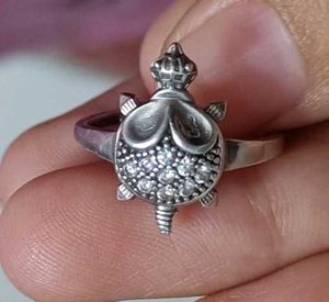 Real S925 Silver Turtle Ring