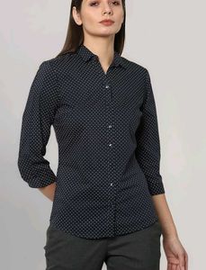 Allen Solly Unisex Classic Black &amp; White Shir