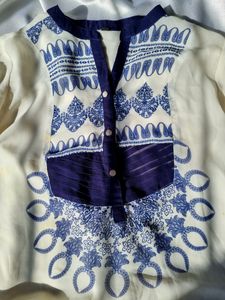 White Fancy kurta For Women