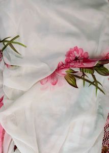 Pink And White Floral Bodycon Dress With Shrug 🥰