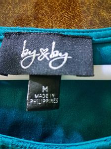 Imported  Teal Lace Dress with Braided Belt