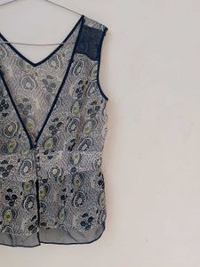 Paisley Print Sleeveless Top