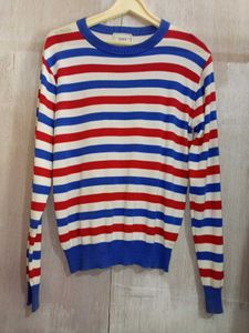 AMI Paris Striped Knit Sweater