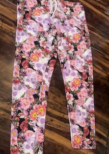 Floral Skull Print Leggings