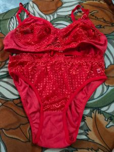Red Lingerie Set