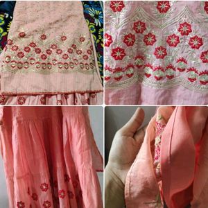 Elegant Peach Maxi Dress