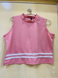 Pink Cropped Tank Top