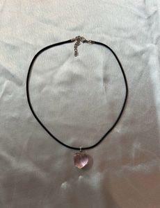 y2k Pink Heart Necklace