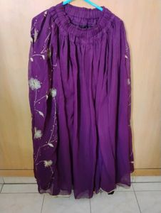 Purple Ethnic Skirt Top