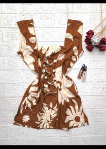 Pinteresty Floral Short Kurti
