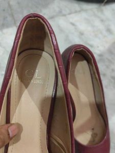Burgundy Pointed-Toe Heels