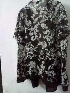 Floral Print Sheer Kimono