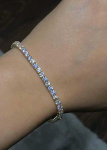 CZ Matrix Round Cut Tennis Bracelet (Anti Tarnish)