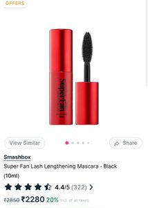 Smashbox Super Fan Mascara (100% Original And New)