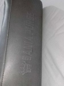 Gray Leather Tote Bag