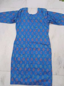 Blue Printed Salwar Kameez Suit