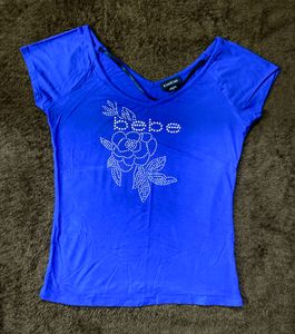 Bebe Blue Top