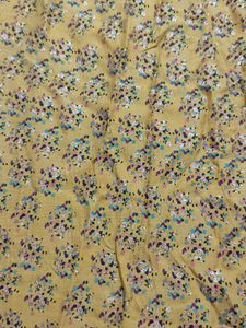 Mustard Frock Kurti Wid Beautiful Broad Border